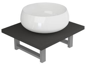2dílný set koupelnového nábytku keramika šedý