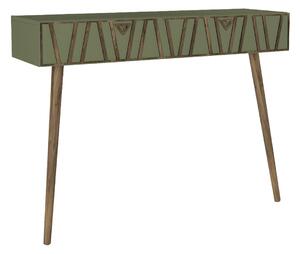 Konzolový stolek Froggy (Ořech + Tmavě zelená). 1071934