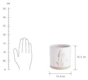 COTTAGE Květináč 14 cm - krémová
