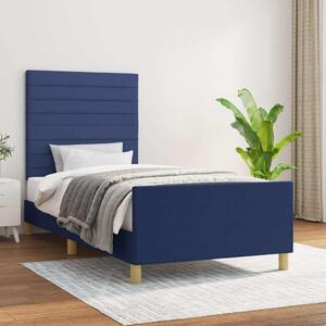 Rám postele bez matrací modrá 100x200 cm textil 3125120