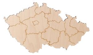 ČistéDřevo Dřevěná mapa České republiky