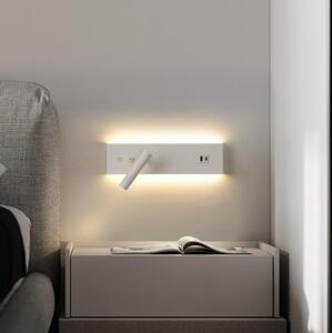 Brilagi-LED Nástěnné bodové svítidlo s USB portem NOCTIS LED/3W/230V+LED/9W bílá