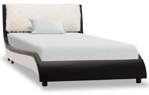 Rám postele černobílý umělá kůže 90 x 200 cm