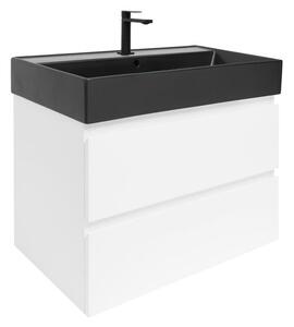 Koupelnová skříňka s umyvadlem SAT B-Way 79x50x45 cm bílá lesk BWAY280WU2B2B