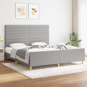 Rám postele bez matrace světle šedý 180 x 200 cm textil 3125154