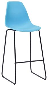 Barové židle 4 ks modré plast