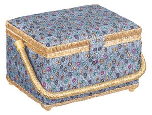 Bellatex BOX na šití 24x17,5x13 cm šedá, tyrkysová, oranžová