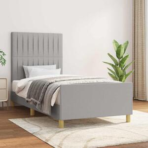 Rám postele bez matrace světle šedý 90 x 200 cm textil 3125187