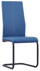 Konzolové jídelní židle 4 ks modré umělá kůže