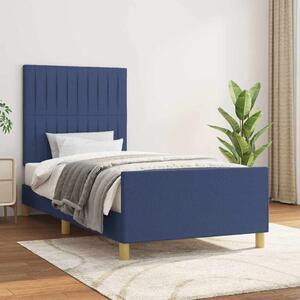 Rám postele bez matrací modrá 100x200 cm textil 3125201