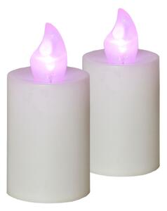 HomeLife Elektrická svíčka s plamenem 2 ks bílá bílá