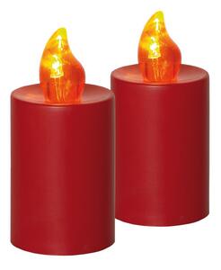 HomeLife Elektrická svíčka s plamenem 2 ks červená