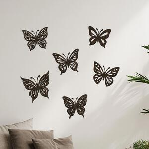 Dřevěná dekorace Jarní motýlci | Rozměry (cm): 11x11 | Zvolte barvu dekoru: Wenge