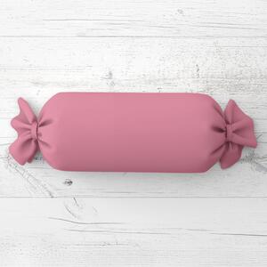 Biante Polštář válec bonbon Rongo RG-027 Růžový 15x40 cm