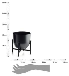 DekorStyle Květinový stojan Swen Boule černý 21 cm