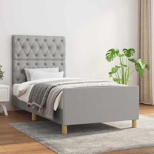 Rám postele bez matrace světle šedá 80 x 200 cm textil 3125252