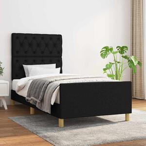 Rám postele bez matrace černá 80 x 200 cm textil 3125254