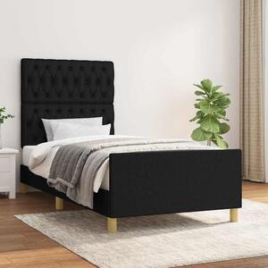 Rám postele bez matrace černý 100 x 200 cm textil 3125278