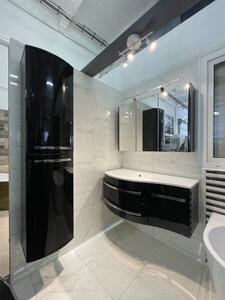 Kingsbath Vanessa Black 100 zrcadlová skříňka do koupelny s LED osvětlením