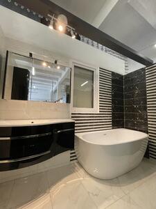 Kingsbath Vanessa Black 120 zrcadlová skříňka do koupelny s LED osvětlením