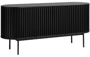 Černá dubová komoda Unique Furniture Siena 160 x 45 cm
