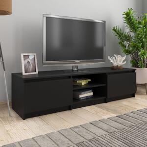 TV stolek černý 140 x 40 x 35,5 cm dřevotříska