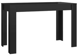 Jídelní stůl černý vysoký lesk 120 x 60 x 76 cm dřevotříska