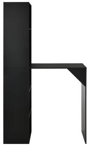 Barový stůl se skříní černý 115 x 59 x 200 cm