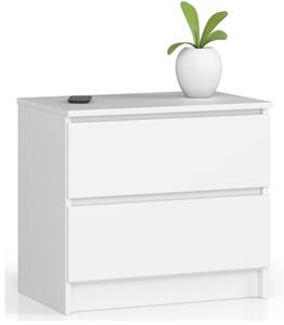 Noční stolek K60 2SZ CLP bílý