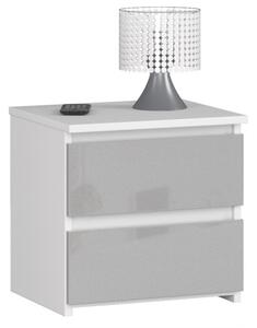 Noční stolek CL2 2SZ CLP metalický, lesk