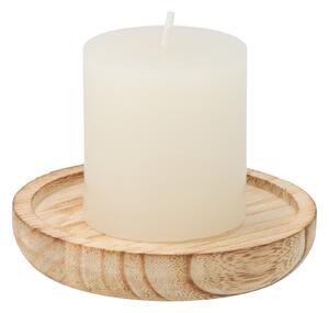 ČistéDřevo Vonná svíčka s dřevěným podstavcem - vanilka