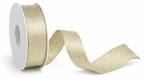 Stuha taftová HIGH SOCIETY Platinum Glow platinová matná 25mm x 2m (10,-Kč/m)