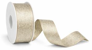 Stuha taftová HIGH SOCIETY Platinum Glow platinová matná 40mm x 3m (10,-Kč/m)