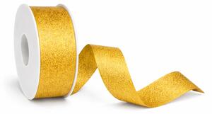Stuha taftová HIGH SOCIETY GOLD zlatá matná 40mm x 3m (10,-Kč/m)