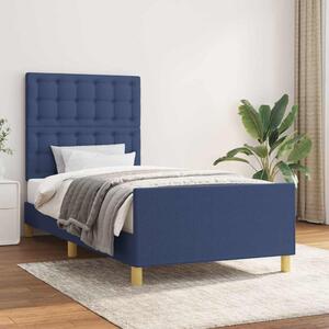 Rám postele bez matrací modrá 90x200 cm textil 3125355