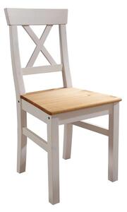 Jídelní židle CORRENS borovice bílá/medová