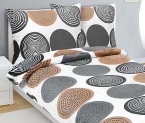 BELLATEX Povlečení MIKROFLANEL Béžová,Hnědá,Šedá 140x200, 70x90 cm
