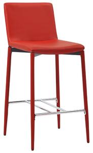 Barové stoličky 6 ks červené umělá kůže
