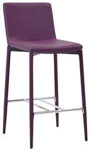Barové stoličky 4 ks fialové umělá kůže