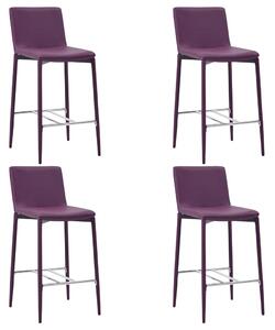 Barové stoličky 4 ks fialové umělá kůže