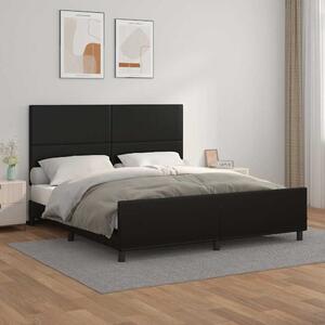 Rám postele s čelem černý 160x200 cm umělá kůže 3125457