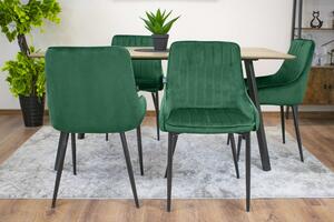 Zelená sametová židle MONZA