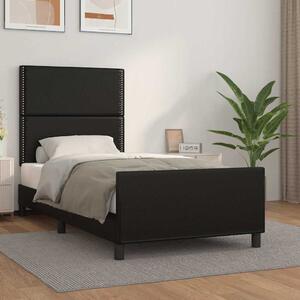 Rám postele s čelem černý 90x190 cm umělá kůže 3125482