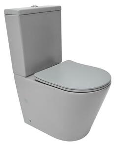 Wc kombi komplet kombinovaný SAT Infinitio šedá mat vario odpad SATINF031VPSNLGRM