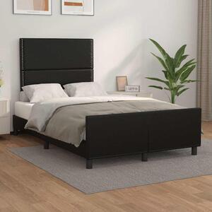 Rám postele s čelem černý 120 x 200 cm umělá kůže 3125500