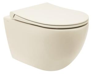 Wc s prkénkem softclose závěsné VitrA S60 taupe mat zadní odpad 7510-020-6319