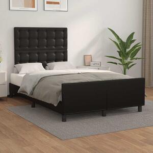 Rám postele s čelem černý 120 x 200 cm umělá kůže 3125561