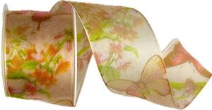 Stuha organzová BLUSH WINGS PINK růžová 40mm x 2m (14,-Kč/m)