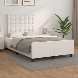 Rám postele s čelem bílý 120x200 cm umělá kůže 3125562