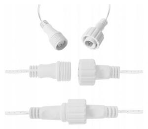 SPRINGOS LED krápníky 10,5 m, 200 LED, IP44, 8 světelných módů, studená bílá CL0200